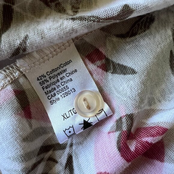 Reitmans Button Down Tropical Print Blouse, Size XL - Picture 6 of 6